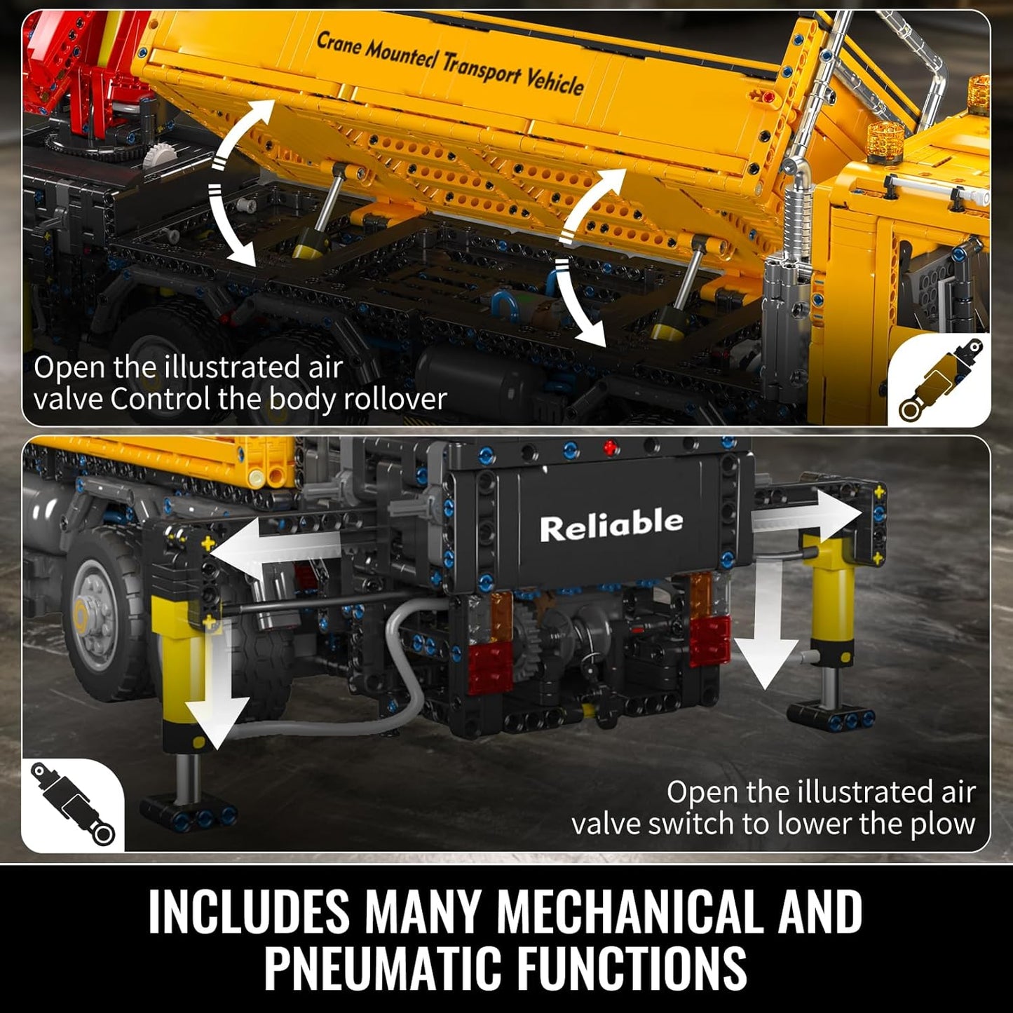 Mould King 17050 ACTROS SELF-LOADING CRANE