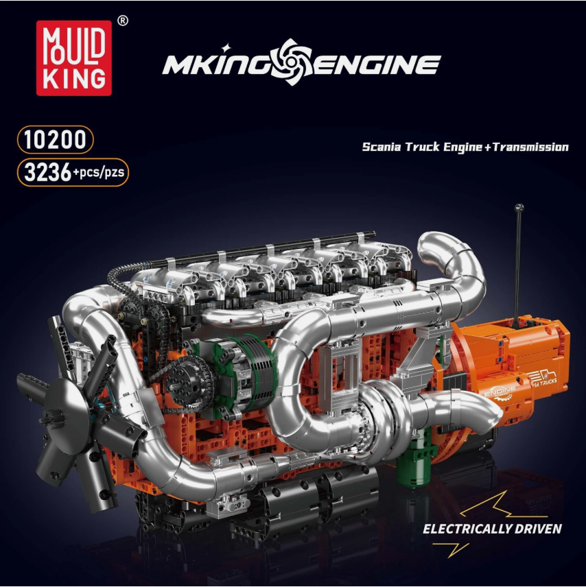 Mould King 10200 SCANIA TRUCK ENGINE + TRANSMISSION